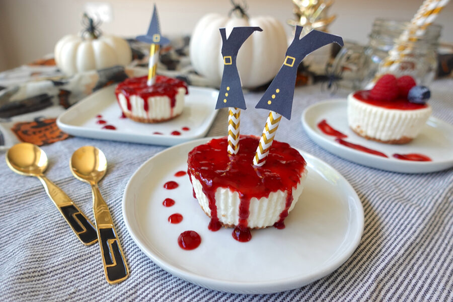 Recipes: Witches’ Bloody No-Bake Cheesecake