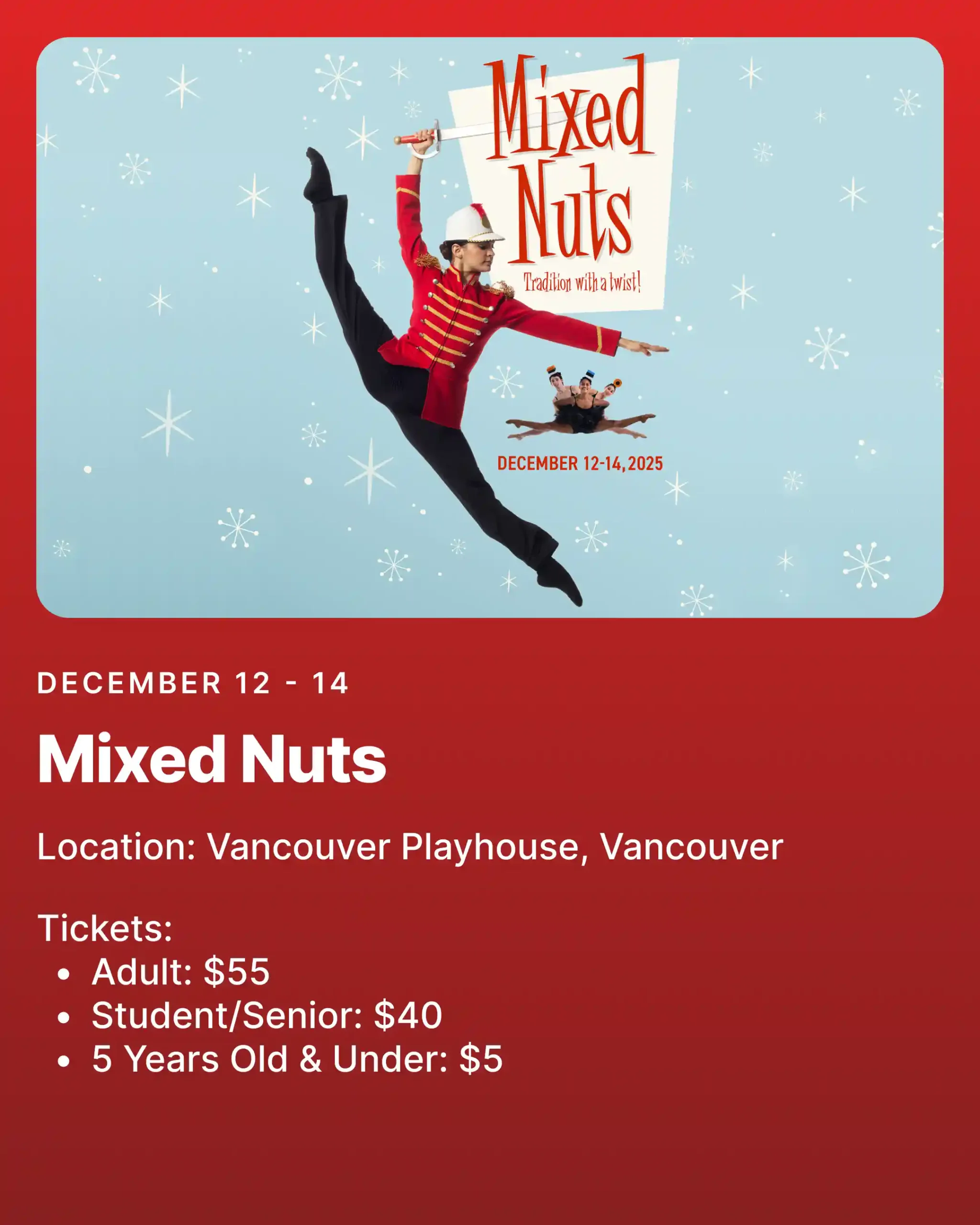 Mixed Nuts Christmas Events