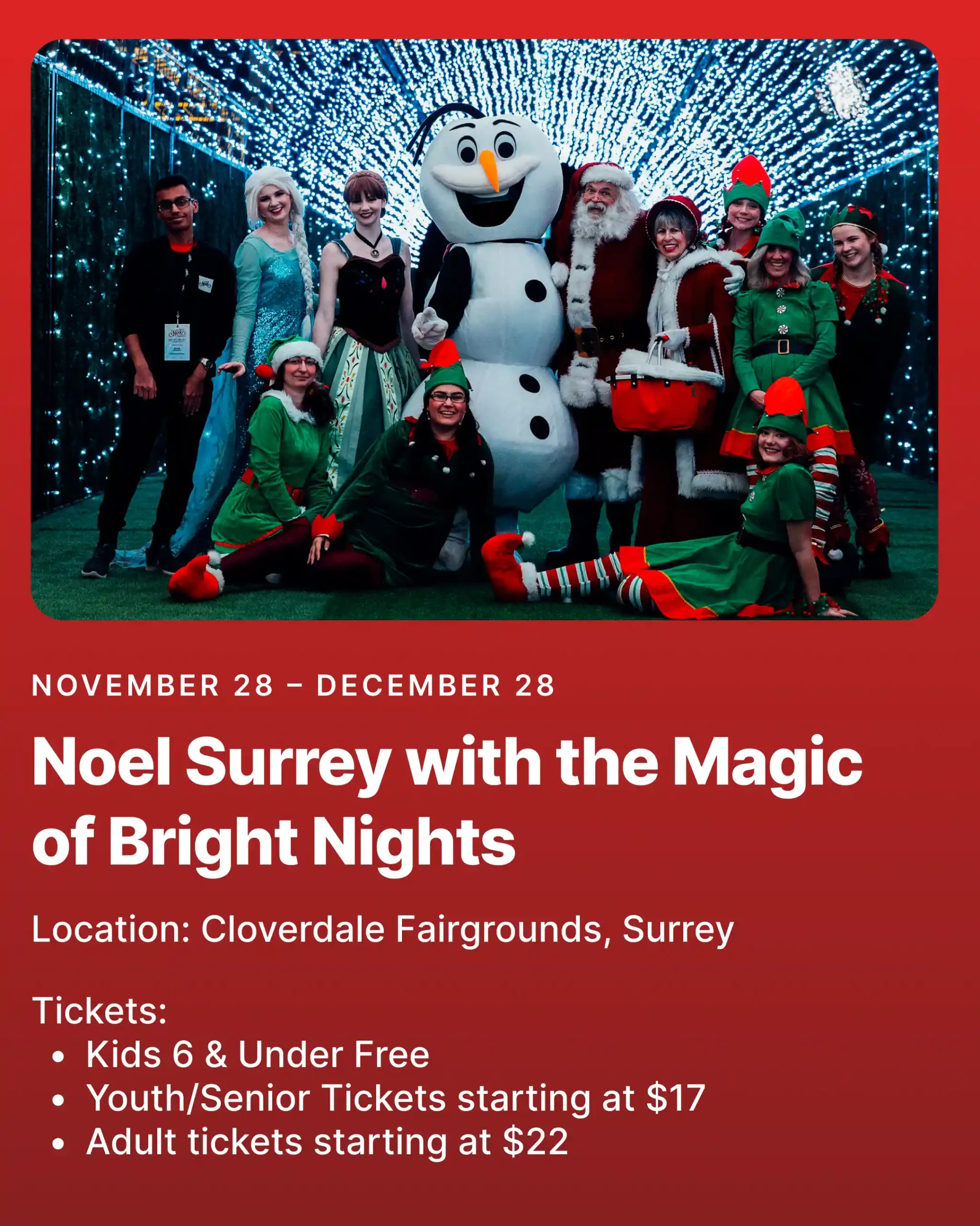 Noel Holiday Surrey Events